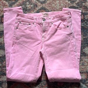 J. Crew Toothpick skinny Jeans Bubblegum Pink